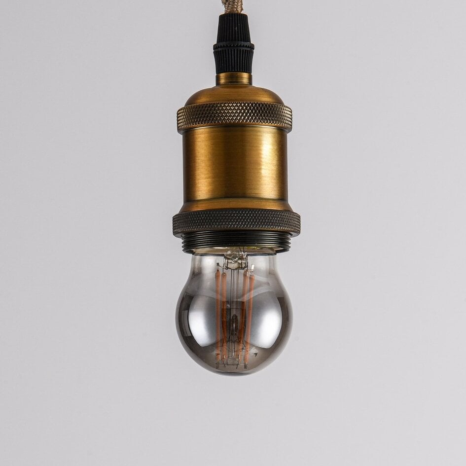 Ampoule filament LED E27 3 niveaux 4,5 watts, verre fumé, 45 mm