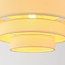Plafonnier Mavro - abat-jour en tissu superposé, beige crème