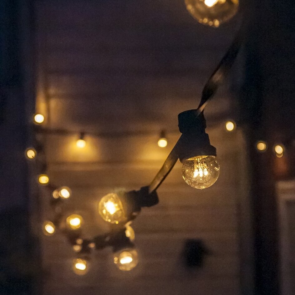 Prikkabel set met 0,7 watt lampen met LEDs  op korte stokjes