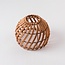 Abat -jour pour guirlande guinguette aspect rotin - couleur bois foncé