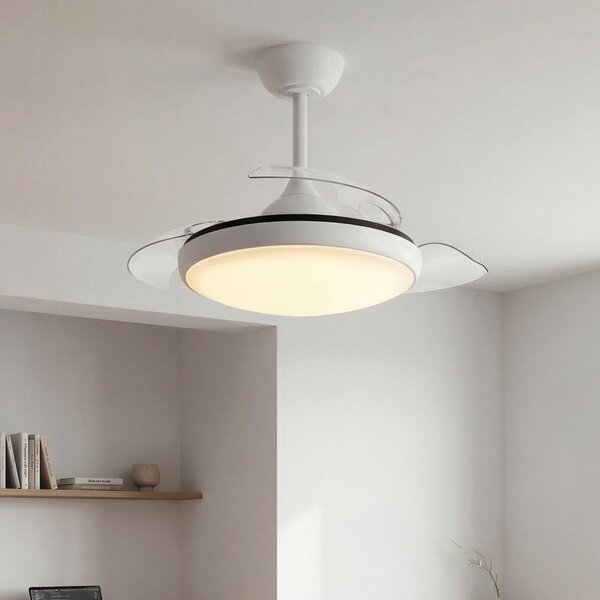 Plafondventilator wit incl. LED en afstandsbediening - Haizea