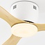 Plafondventilator wit met beukenhoutlook incl. afstandsbediening - Rivotra