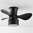 Ventilateur de plafond compact noir avec LED et télécommande - Vejas