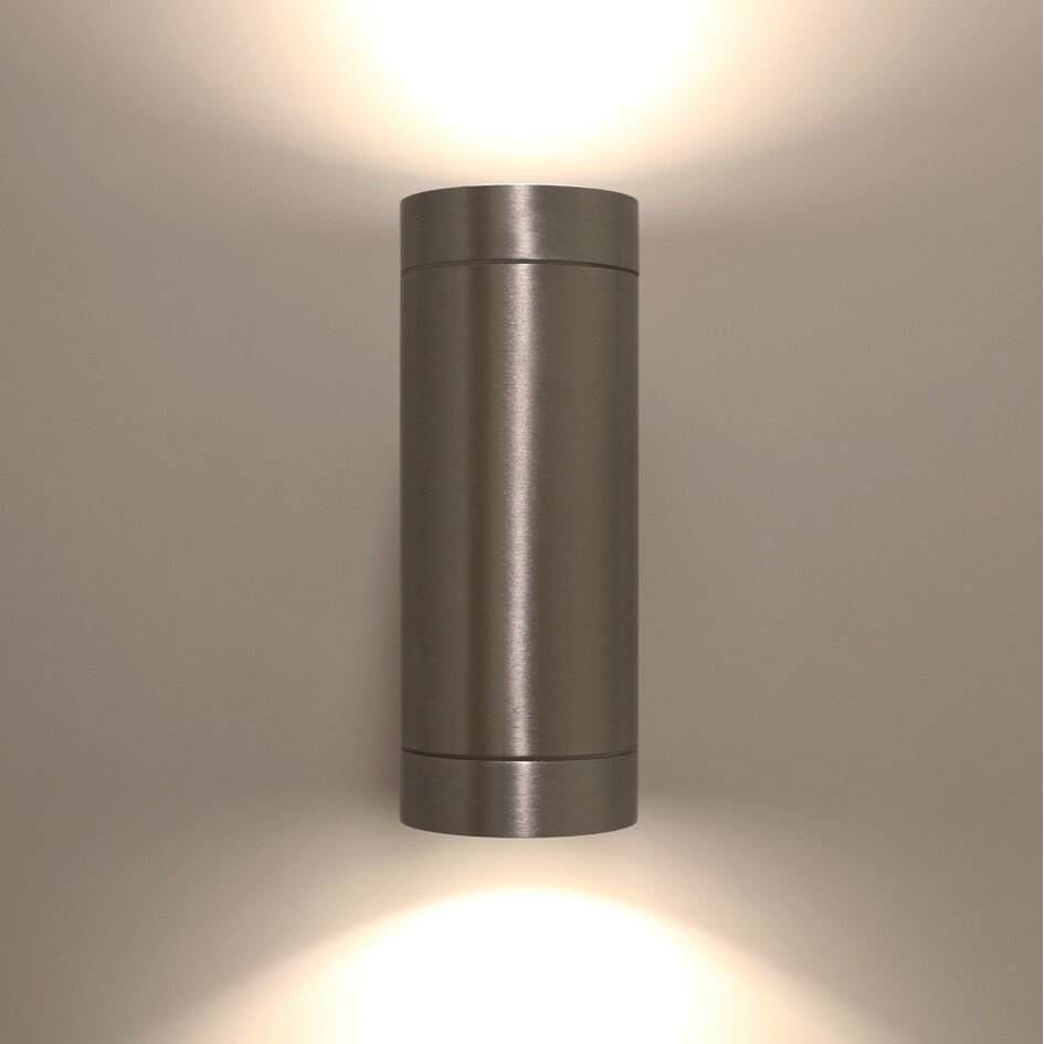 Wandlamp Alu up/down geborsteld