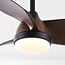 Ventilateur de plafond compact Vietor avec LED - noir et brun foncé
