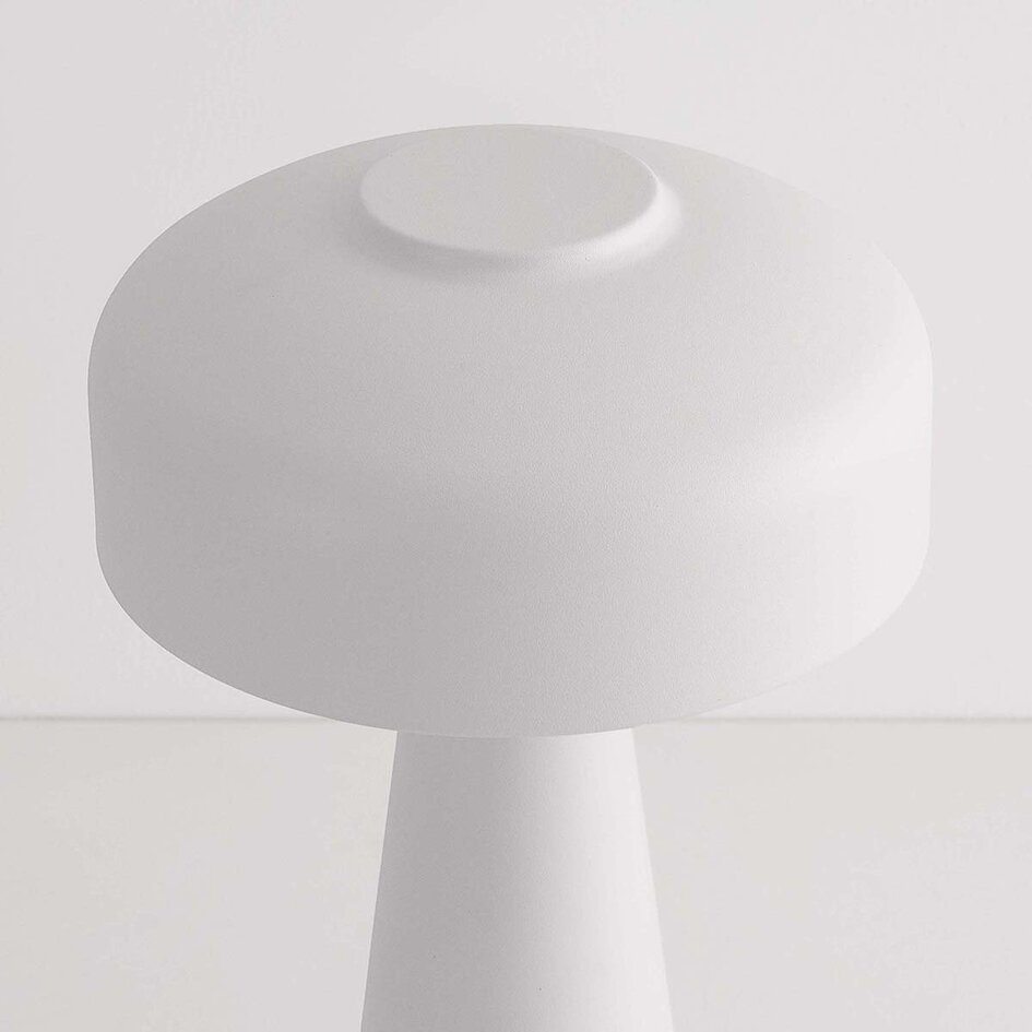 Oplaadbare mushroom lamp Soma in wit met touch dimmer en instelbare kleurtemperatuur