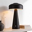 Oplaadbare mushroom lamp Soma zwart met touch dimmer en instelbare kleurtemperatuur