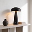 Oplaadbare mushroom lamp Soma zwart met touch dimmer en instelbare kleurtemperatuur
