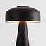 Oplaadbare mushroom lamp Soma zwart met touch dimmer en instelbare kleurtemperatuur