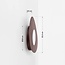 Moderne wandlamp Aralya in bruin met organische vorm