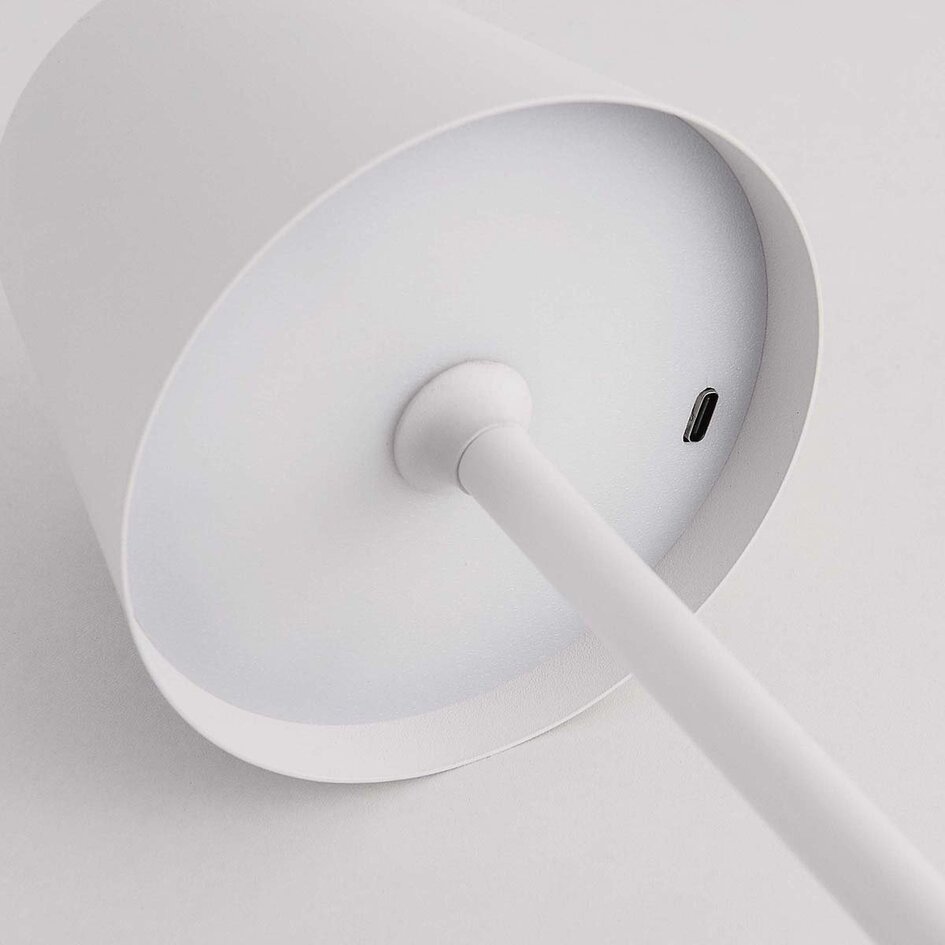 Lampe de table sans fil Silo avec lumière dimmable et réglable - blanc