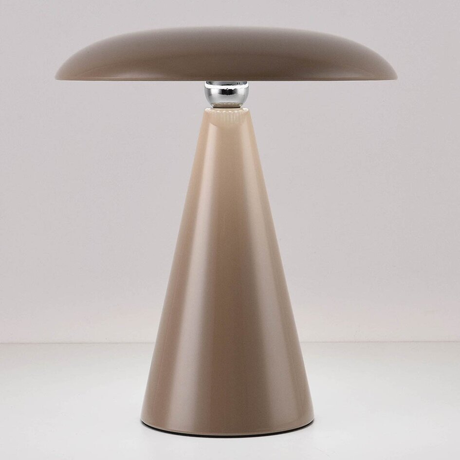 Oplaadbare tafellamp Ariso taupe met touch dimmer en instelbare lichtkleur