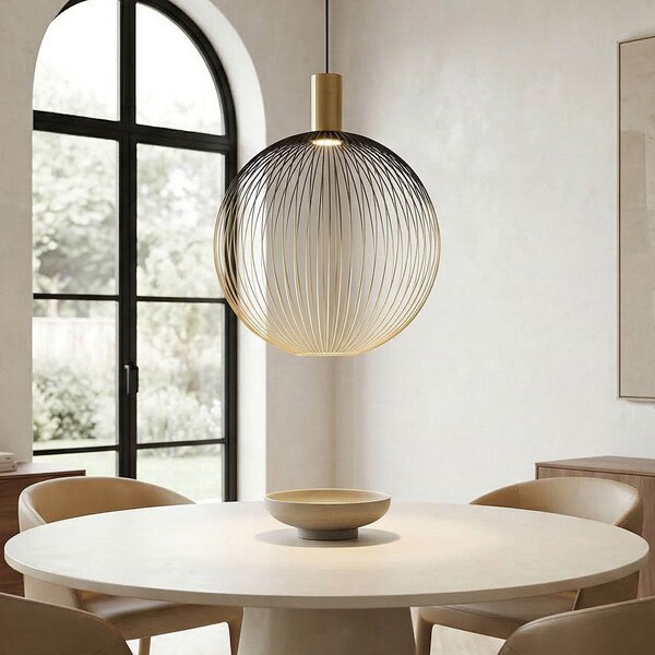 Hanglamp Nobla van zwart met goud metaal  Ø40 cm