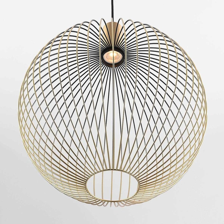 Hanglamp Nobla van zwart met goud metaal  Ø40 cm