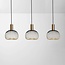 Moderne hanglamp Nobles zwart met goud metaal, 3-lichts