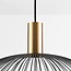 Moderne hanglamp Noblin zwart met goud metaal Ø60 cm