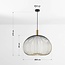 Moderne hanglamp Noblin zwart met goud metaal Ø60 cm