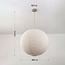 Hanglamp Amare beige met ronde linnen kap Ø60 cm