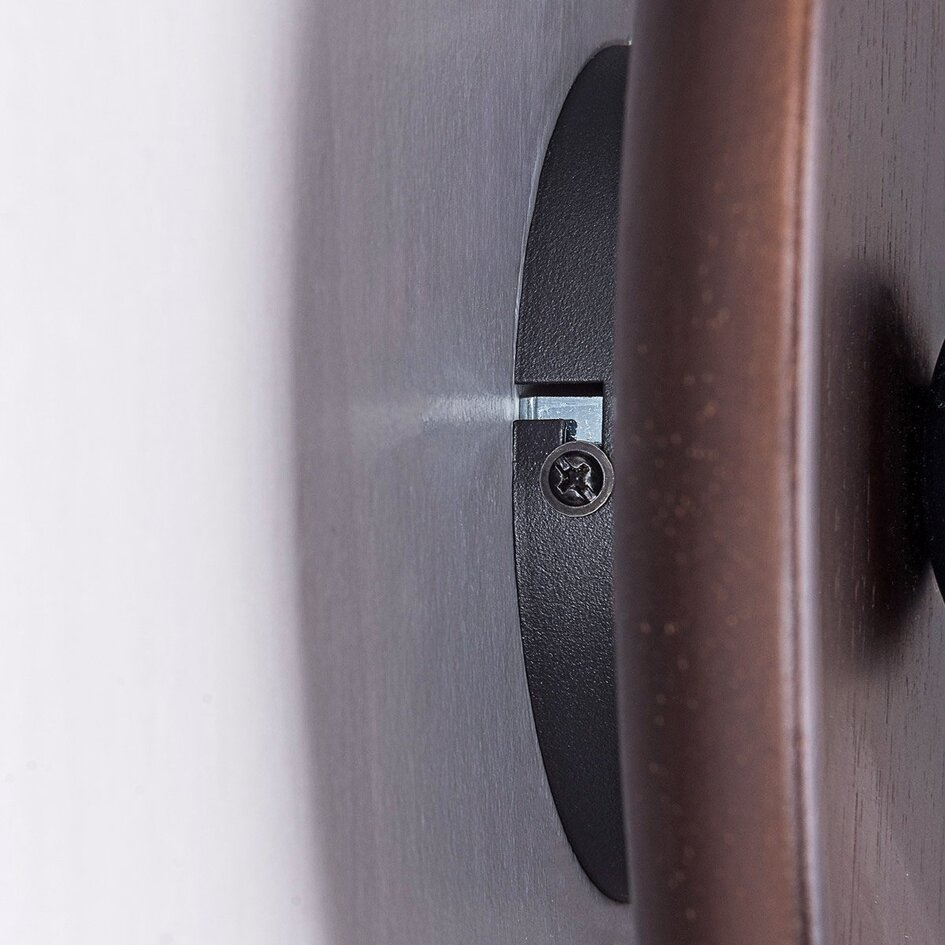 Applique murale Ruva en bois foncé et verre blanc laiteux