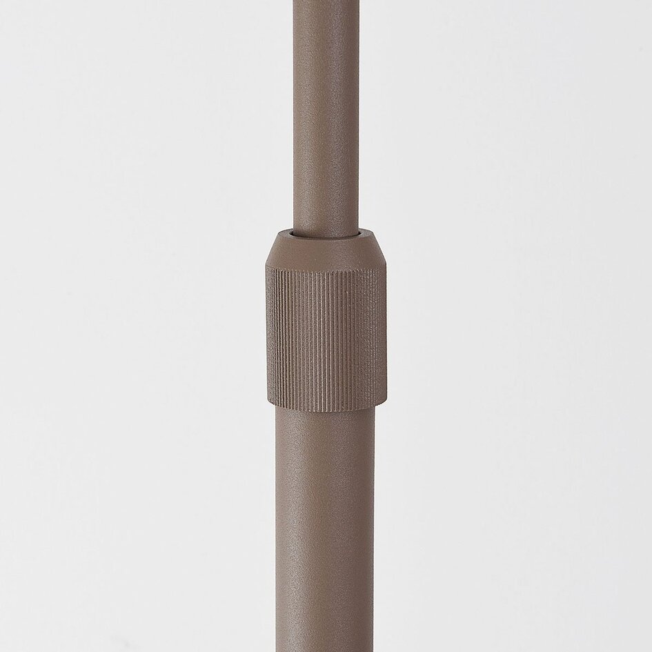 Lampadaire Narae avec bras réglable et abat-jour en lin - taupe