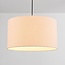 Hanglamp Aureo beige met linnen kap en travertin effect