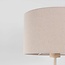 Vloerlamp Auras met beige linnen kap en travertin effect