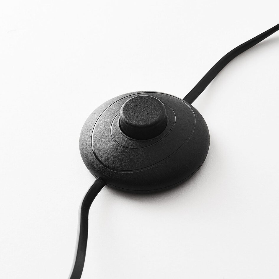 Lampadaire Auras avec abat-jour en lin beige et effet travertin