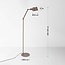 Verstelbare vloerlamp Mella met tweezijdig licht - taupe