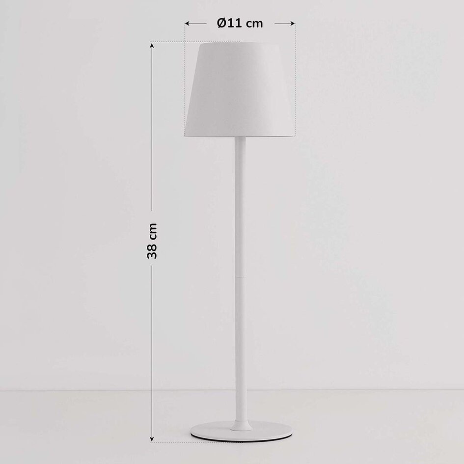 Lampe de table sans fil Silo avec lumière dimmable et réglable - blanc