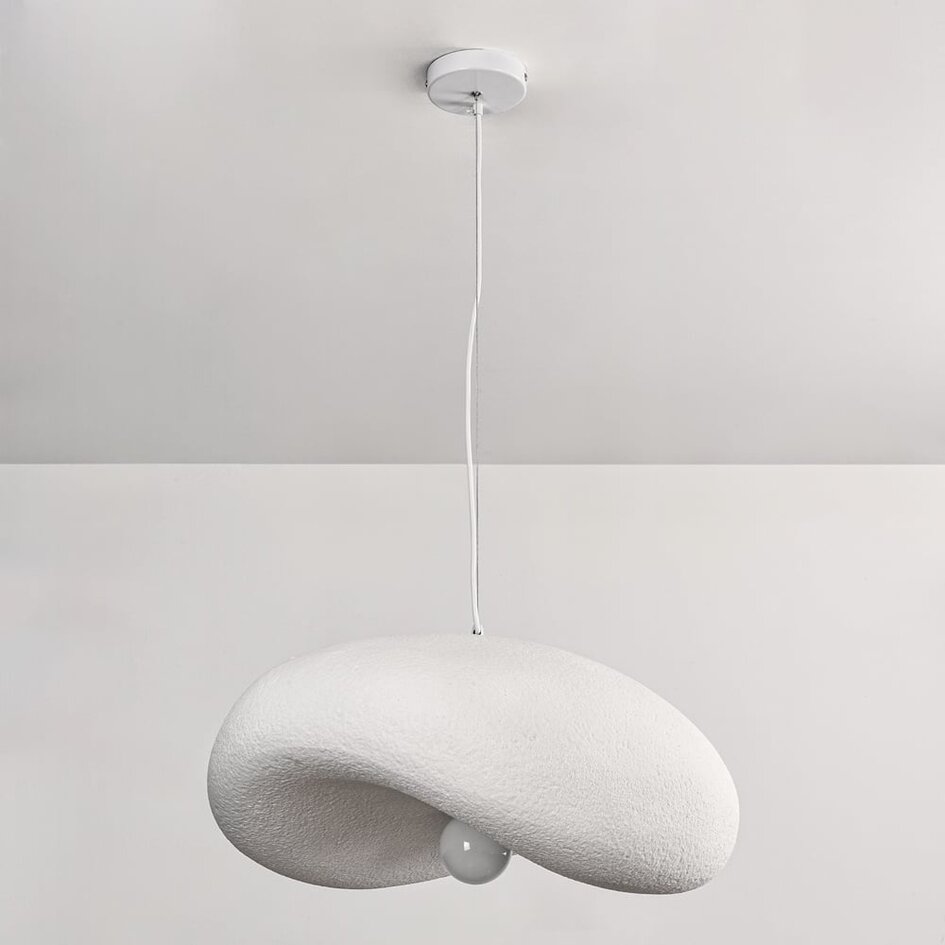 Suspension Wabi Sabi Kawa effet pierre blanche - 60 x 55 cm