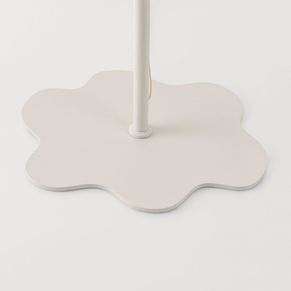 Vloerlamp Hiros beige met linnen kap