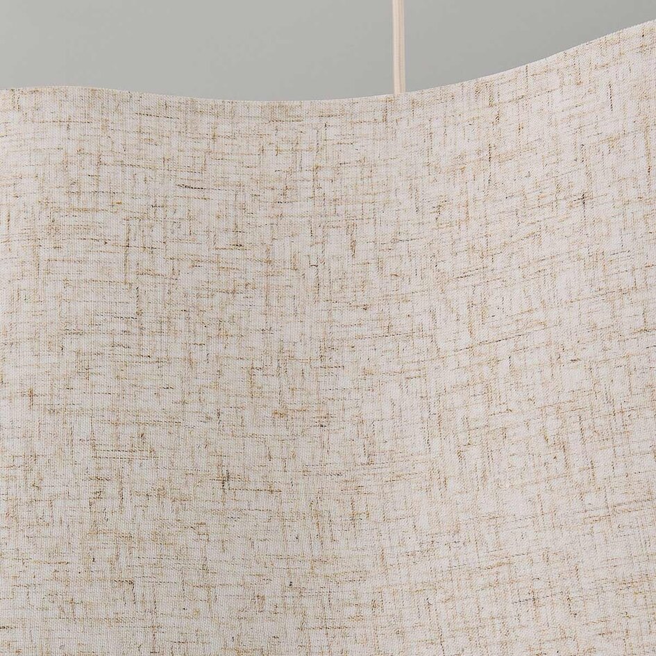 Suspension Hirom beige avec abat-jour en lin 2 lumières