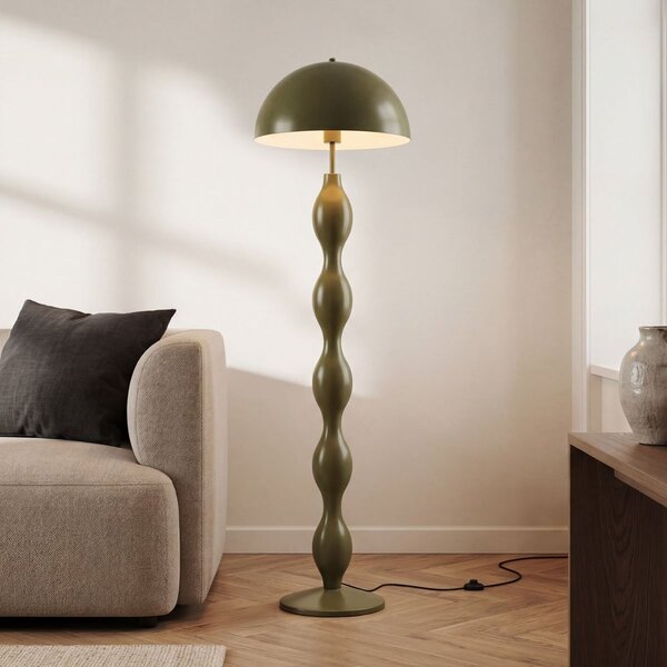 Design vloerlamp Mura olijfgroen van metaal