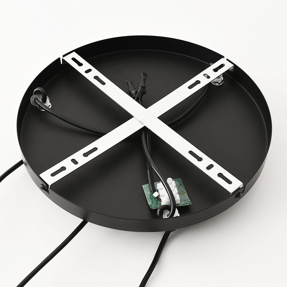 Suspension design à 3 lumières avec verre ambré - Orina