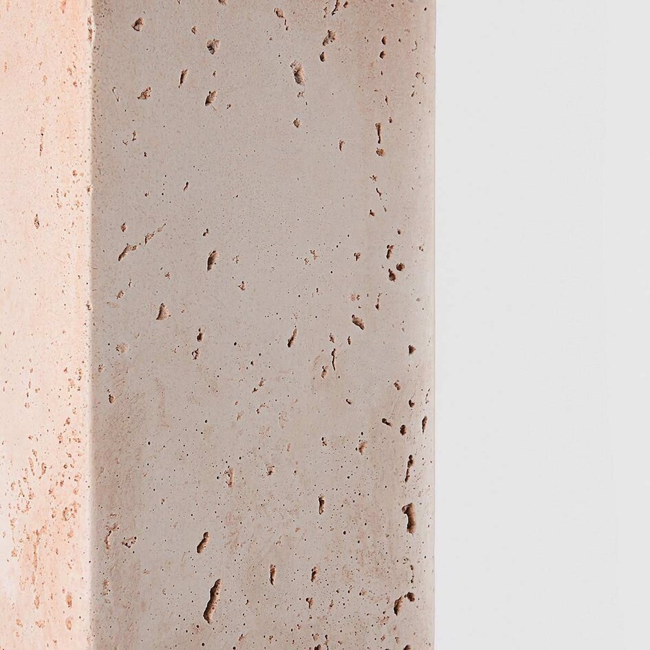 Applique murale Elira en travertin (pierre naturelle) – éclairage haut et bas