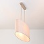 Minimalistische hanglamp Lureva beige met linnen kap, 2-lichts