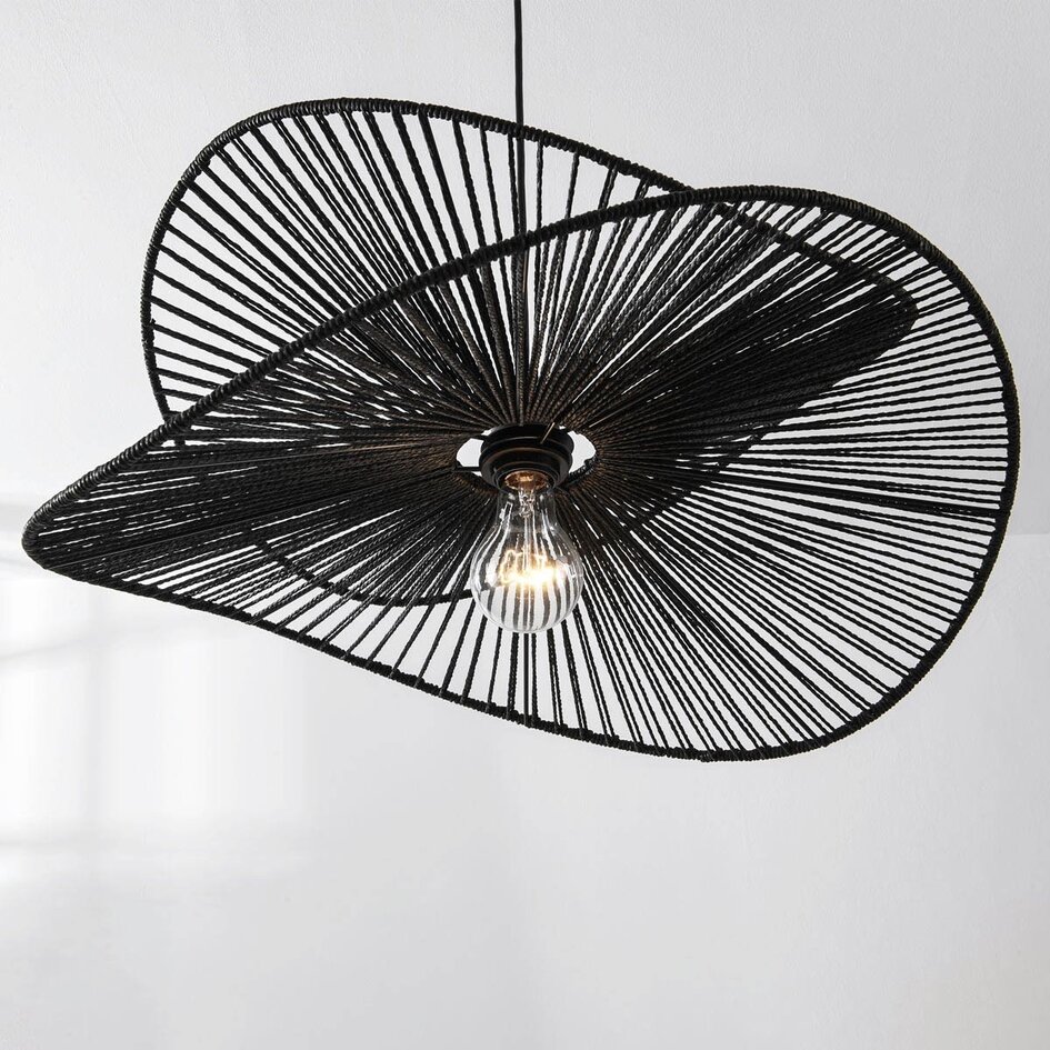 Lampe suspendue moderne boho-chic Janah - noir