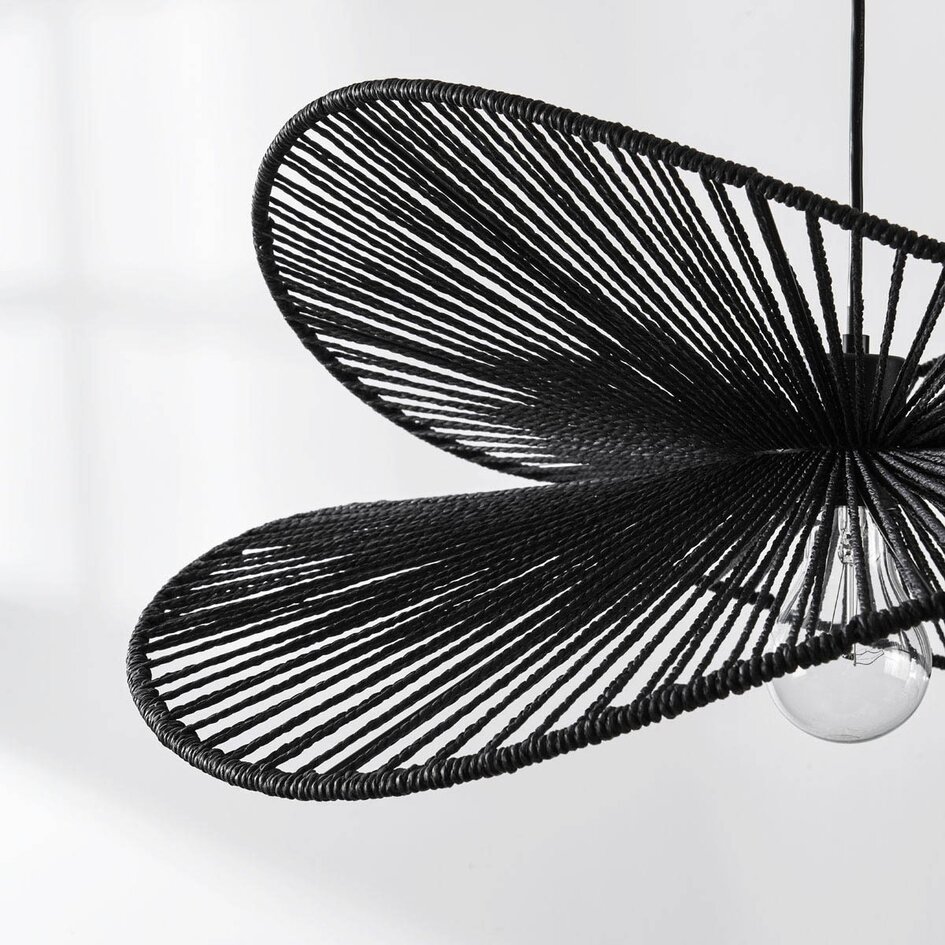 Lampe suspendue moderne boho-chic Janah - noir