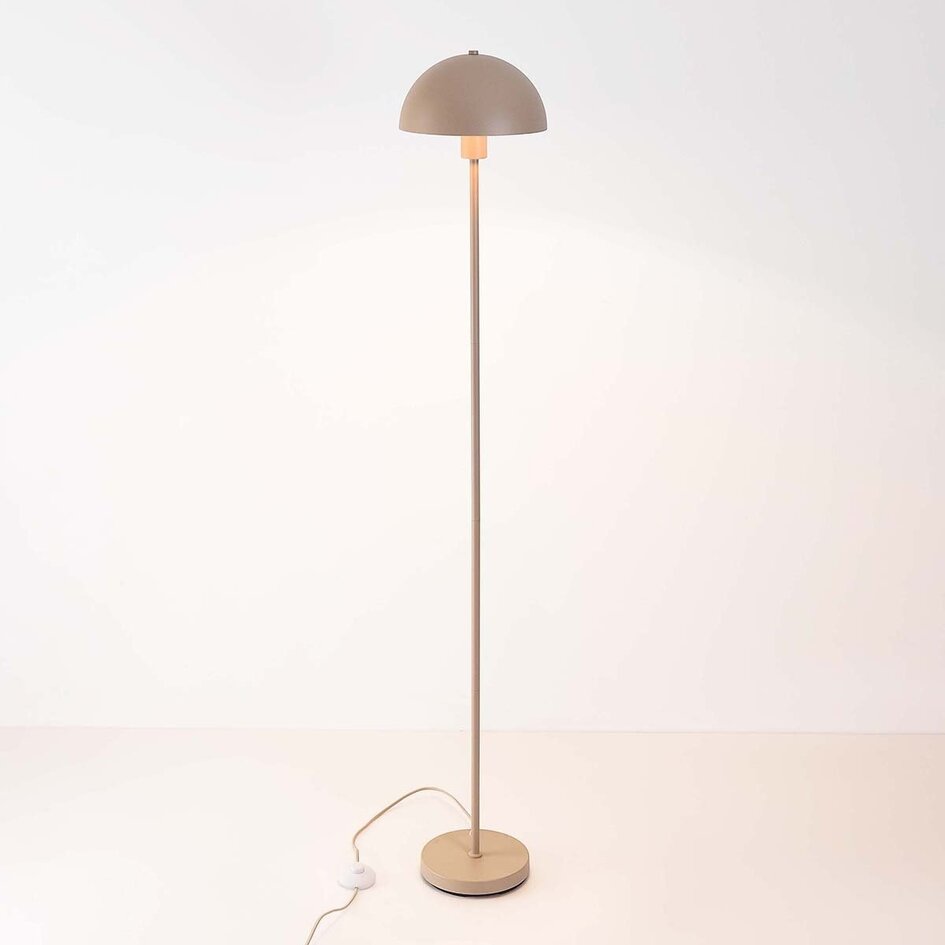 Mushroom vloerlamp Sorai van beige metaal