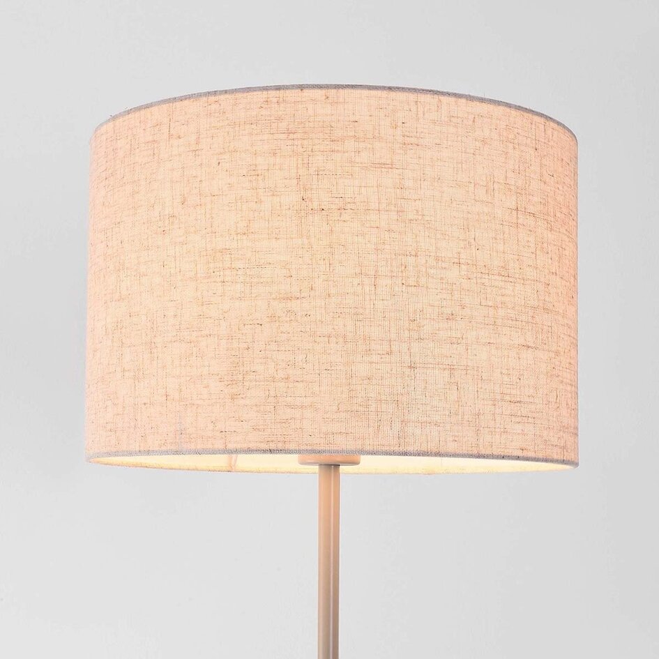 Lampadaire Avana beige avec abat-jour en lin