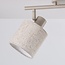 Plafondlamp Avan in beige met 2 verstelbare linnen kappen