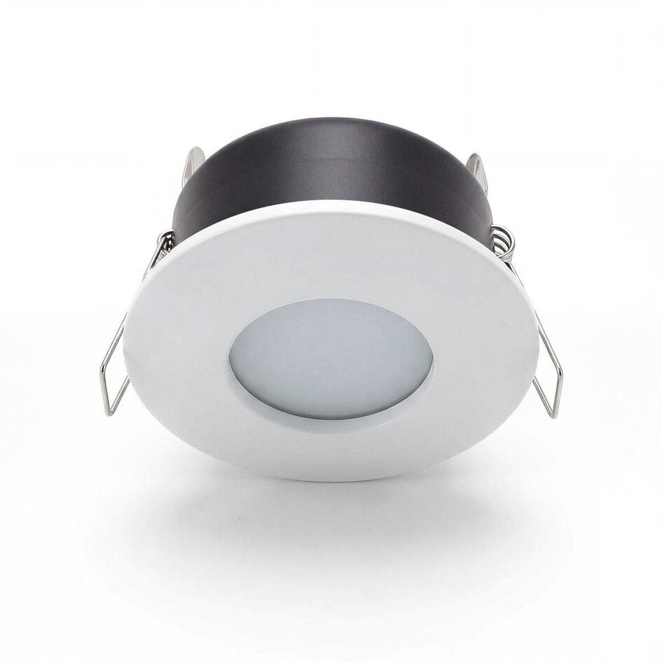 Moderne ronde inbouwspot wit IP44 - Rex