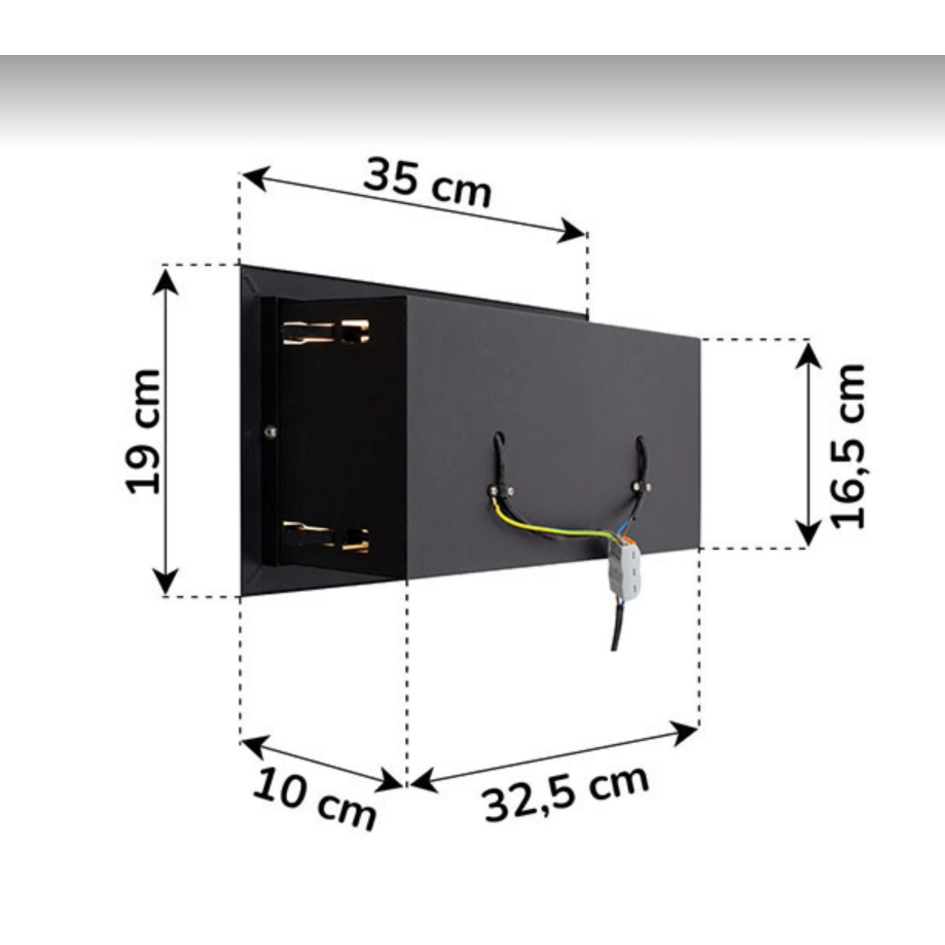 GU10 AR111 spot encastré réglable 2-lumières Jayden - noir
