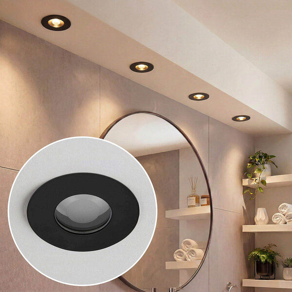 Inbouwspot Ray zwart voor badkamer