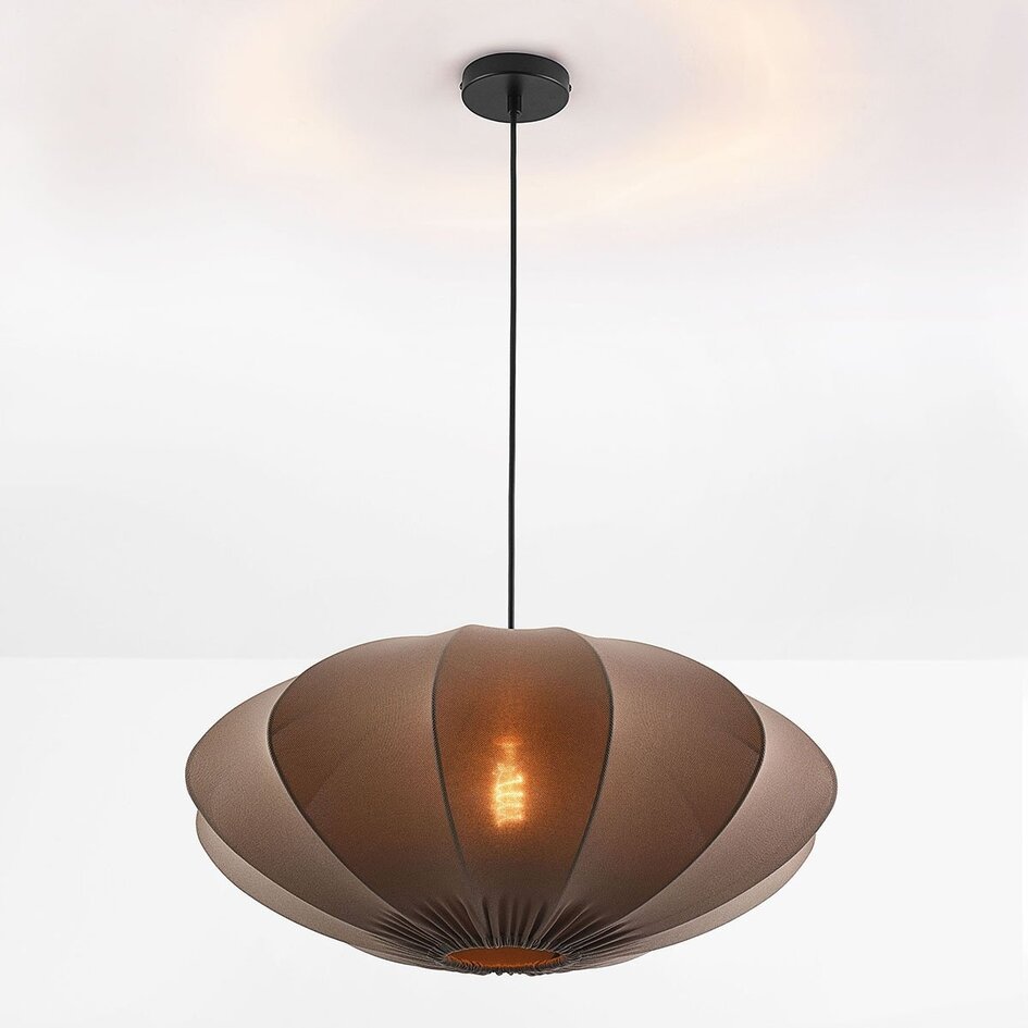 Suspension Elyora en tissu - marron