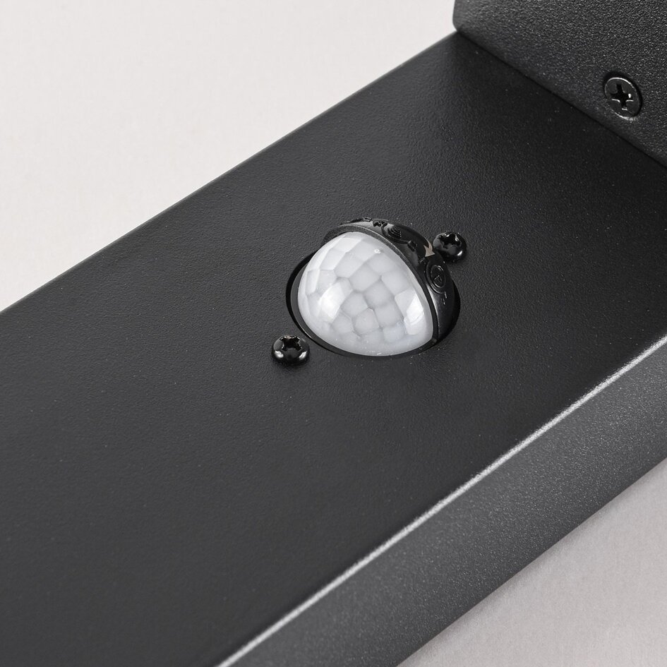 Staande buitenlamp Simone met sensor - antraciet 100 cm