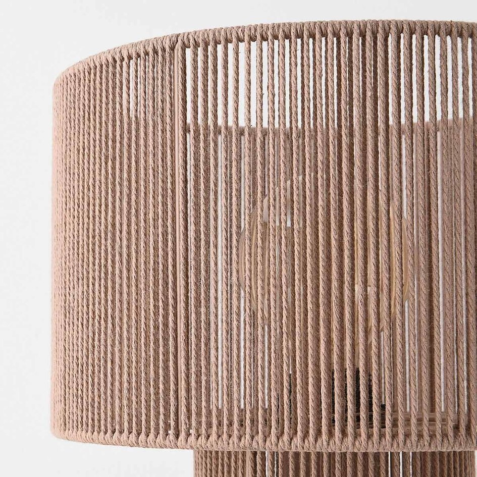 Lampe de table Rilva en corde de coton naturelle