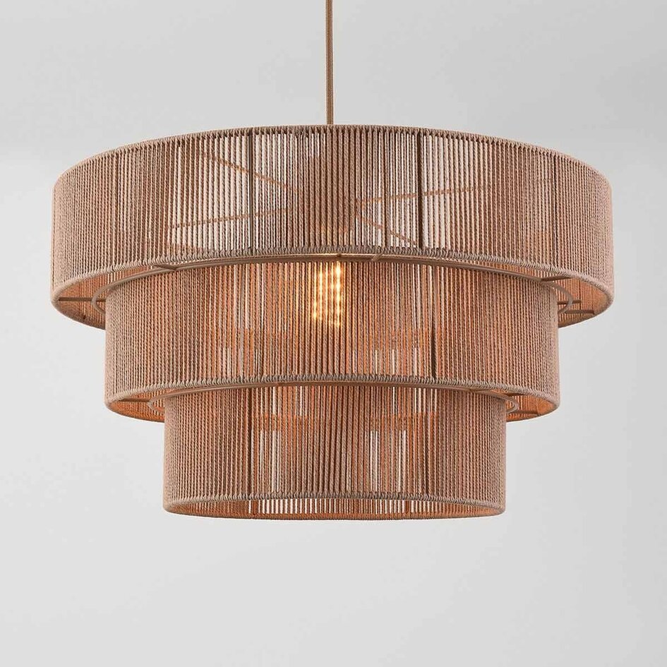 Hanglamp Verna 3-laags van natuurlijk katoentouw