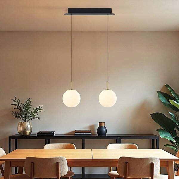 Luxe hanglamp Svea goud met melkwit glas - 3-staps dimbaar, 2700K