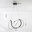 Lampe suspendue design Lunara avec LED intégrées à 3 niveaux de gradation - noir